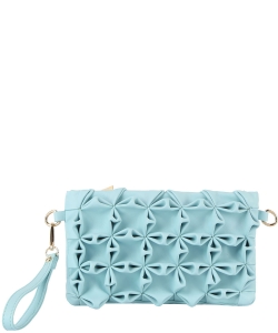 Fashion Flower Clutch Crossbody Bag GLE-0124 SKY BLUE